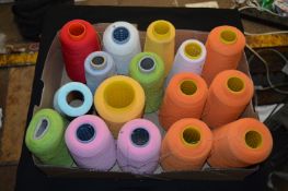 Fifteen Cones of Mixed Polyester Thread