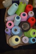 Sixteen Cones of Polyester Thread (Mixed Colours)