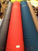 Four Rolls of Polyester Crepe Fabric Assorted Colours and Lengths