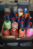 Box Containing Assorted Polyester Threads