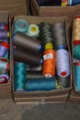 Box Containing Assorted Cones of 120 Cotton Thread