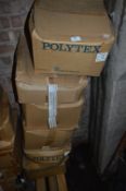 Six Boxes Containing Approximately 250m of 44mm White Polytex Elastic Waist Banding Ref:Y2820