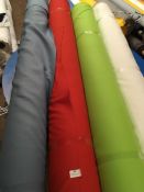 Four Rolls of Polyester Crepe Fabric Assorted Colours and Lengths