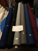 Four Rolls of Polyester Crepe Fabric Assorted Colours and Lengths