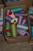 Box Containing Assorted Cones of 120 Cotton Thread