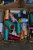 Box Containing Assorted Cones of 120 Cotton Thread