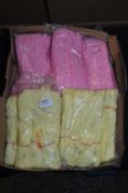 Five Bags of Pink and Five Bags of Yellow Zips