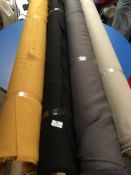 Four Rolls of Polyester Crepe Fabric Assorted Colours and Lengths