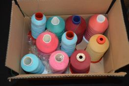 Ten Cones of Assorted Polyester Thread