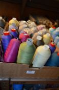 Box Containing Twenty Spools of Polyester Thread (Mixed Colours)