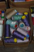 Box Containing Assorted Cones of 120 Cotton Thread