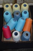 Twelve Cones of Mixed Polyester Thread