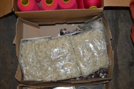 Box Containing Assorted Beige Shirt Buttons