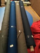 Four Rolls of Polyester Crepe Fabric Assorted Colours and Lengths