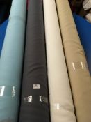 Four Rolls of Polyester Crepe Fabric Assorted Colours and Lengths