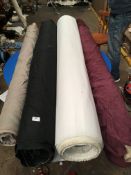Four Rolls of DNK Fabric Assorted Colours and Lengths