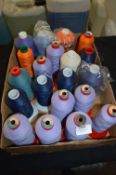 Approximately 20 Rolls of Mixed Polyester Threads