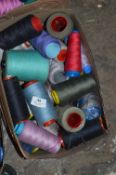 Box Containing Assorted Cones of 120 Cotton Thread