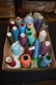 Approximately 20 Rolls of Mixed Polyester Threads