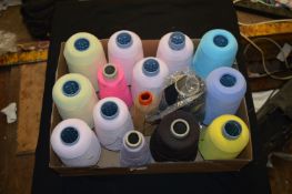 Fifteen Rolls of Assorted Coloured Polyester Thread