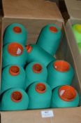 Ten Cones of Emerald Green Polyester Thread