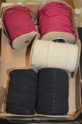 Five Rolls of Mixed Elasticated Lace Trim