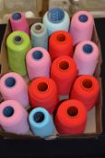 Fifteen Cones of Mixed Polyester Thread