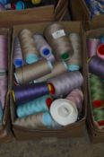 Box Containing Assorted Cones of 120 Cotton Thread