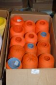 Thirteen Cones of Orange Polyester Thread