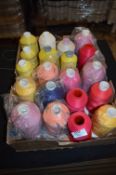 Approximately 20 Rolls of Mixed Polyester Threads