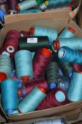 Box Containing Assorted Cones of 120 Cotton Thread