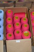 Eleven Cones of Red Polyester Thread