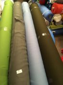 Four Rolls of Polyester Crepe Fabric Assorted Colours and Lengths