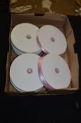 Box Containing Various Coloured Widths of Ribbon