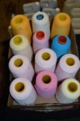 Twelve Cones of Mixed Polyester Threads