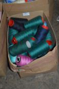 Box Containing Assorted Cones of 120 Cotton Thread