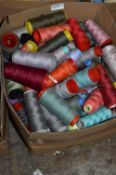 Box Containing Assorted Cones of 120 Cotton Thread