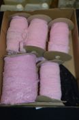 Five Rolls of Pink Lingerie Lace Trim