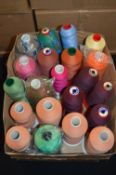 Twenty Cones of Mixed Colour Polyester Threads