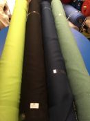 Four Rolls of Polyester Crepe Fabric Assorted Colours and Lengths