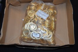 Bag Containing 500 Plastic O-Rings in Gold Finish