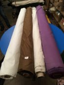 Four Rolls of DNK Fabric Assorted Colours and Lengths