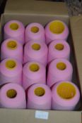 Twelve Cones of Pink Polyester Thread