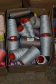 Box Containing Assorted Cones of 120 Cotton Thread
