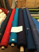 Four Rolls of Polyester Crepe Fabric Assorted Colours and Lengths