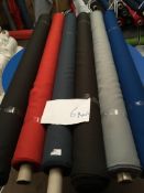 Four Rolls of Polyester Crepe Fabric Assorted Colours and Lengths