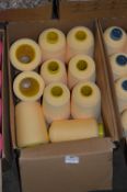 Ten Cones of Lemon Polyester Thread