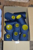 Ten Cones of Navy Blue Polyester Thread