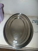 Five Graduated Stainless Steel Trays