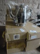 Five Stainless Steel Teapots